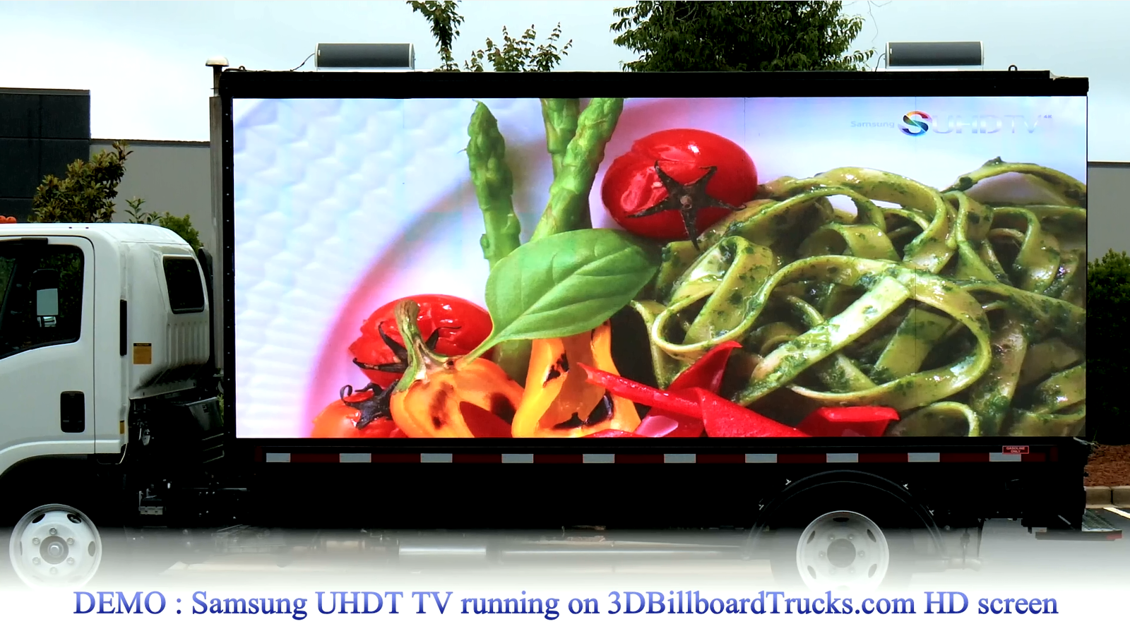 Food demonstration showing the picture quality of our P2.5 LED billboard truck screens